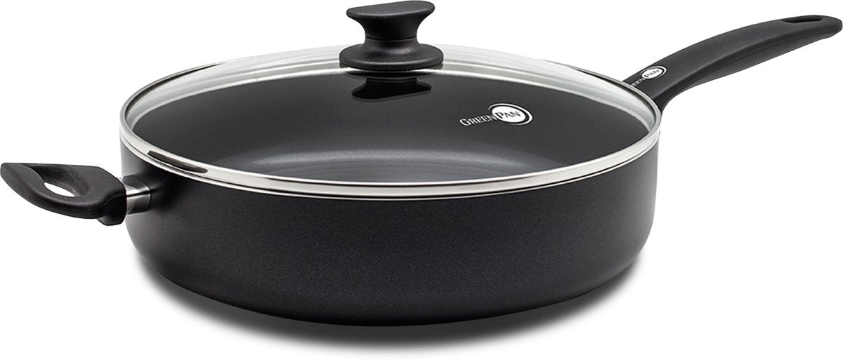 GreenPan GreenPan Cambridge Ceramic Saucepan + Lid 28 cm Black-0
