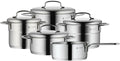 Wmf mini - pan set - 5-piece - suitable for induction - compact - stainless steel-0
