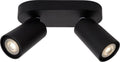 Lucide xyrus - ceiling spotlight (ceiling lamp) - led dim to warm - gu10 - 2x5w 2200k 3000k - black-0
