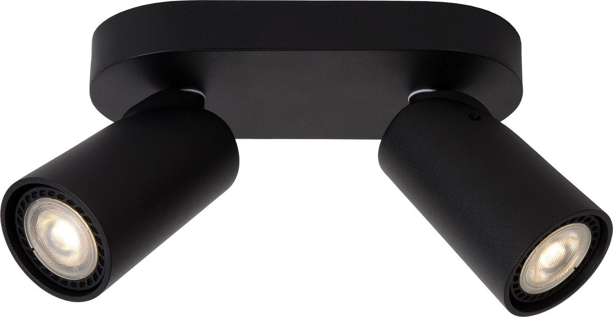 Lucide xyrus - ceiling spotlight (ceiling lamp) - led dim to warm - gu10 - 2x5w 2200k 3000k - black-0