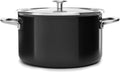 Kitchenaid steel core enamel saucepan - 24 cm - 6l - black-0