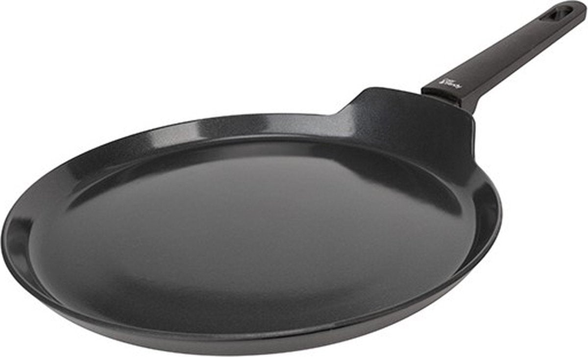 Cosy&Trendy full black pannenkoekenpan- ø 24cm x 1,8cm - pfas-vrij – inductie koekenpan - vaatwasserbestendig – snelle opwarming – koudgrepen - zonder deksel - zwart-0