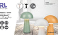 Rl live your light reality lennon - table lamp - olive green - incl. 1x smd 2w - rechargeable - outdoor lamp - dimmable - outdoor lighting - ip44-0