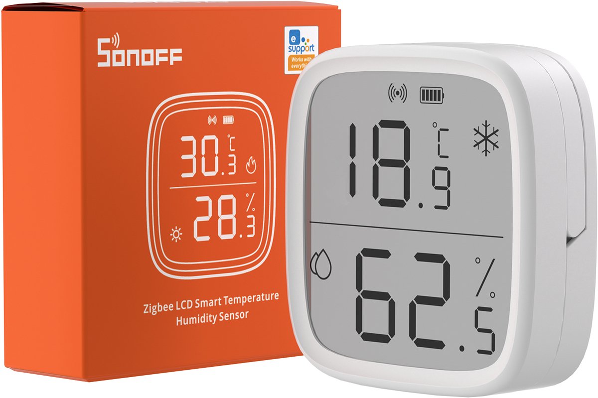 Sonoff snzb-02d zigbee lcd smart temperature humidity sensor-0