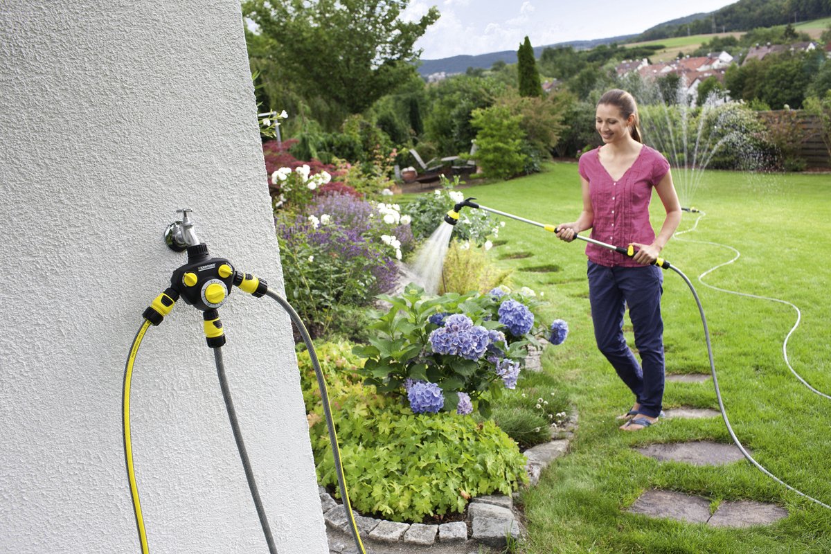 Kärcher wt 2 water timer - 3-way distributor - with timer - incl. tap connection-0