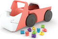 Chillafish walker 1 year with 10 play blocks - pink - walker for boys and girls up to 3 years - lightweight toy with excavator simulation and storage space - very stable with 4 wheels - model blockie-0