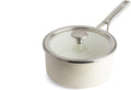 Kitchenaid steel core enamel saucepan 16cm 1.3l - almond white - induction - pfas-free-0