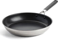 Kitchenaid stainless steel frying pan 28cm - pfas-free non-stick coating - induction frying pan - ceramic pan - oven safe up to 160°c - cold handles - silver-0