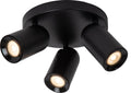 Lucide punch - ceiling spotlight (ceiling lamp) - ø 21 cm - 3xgu10 - black-0