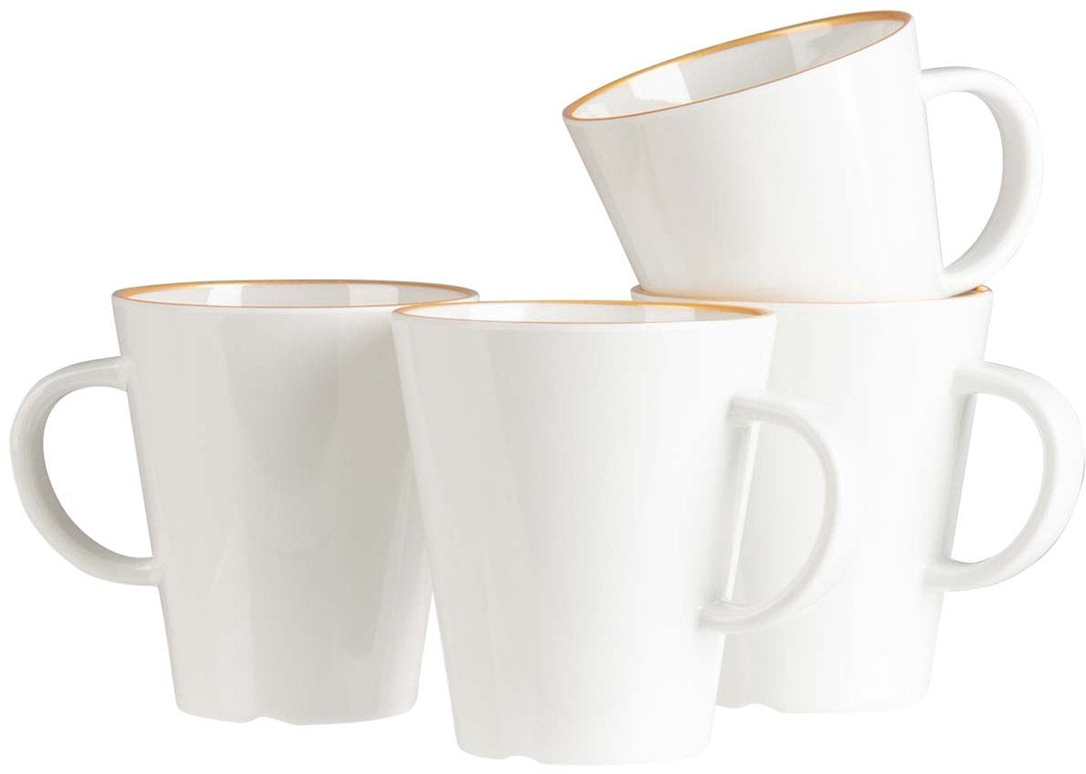 Gimex linea line mug - gold - 350 ml - 4 pieces-0