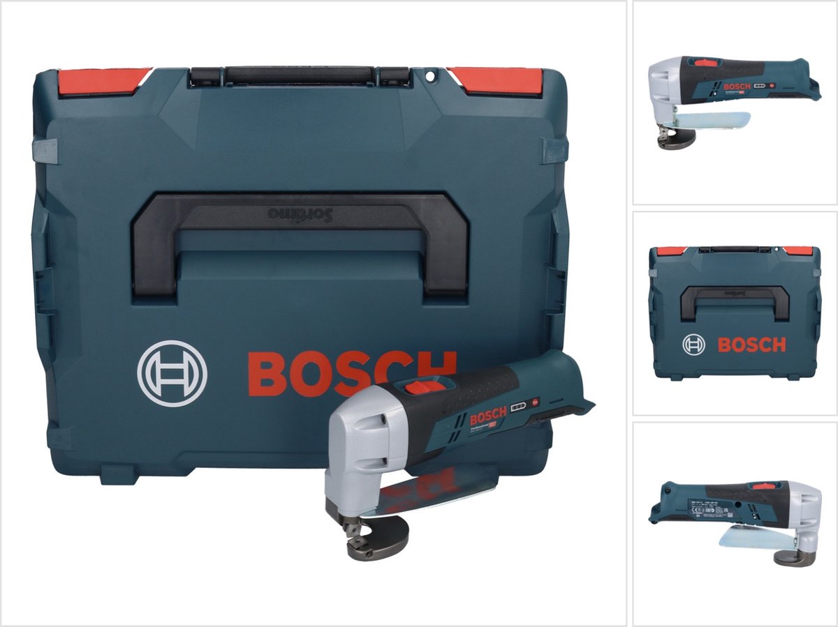 Bosch professional gsc 12v-13 battery sheet metal shears 12v basic body in l-boxx - 060192610a-0