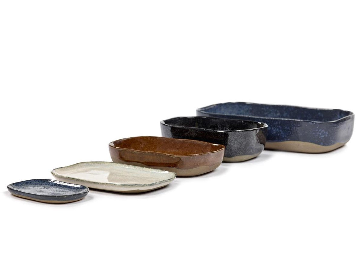Serax - merci la nouvelle table - extra deep plate m - dark blue - 8 pieces-0
