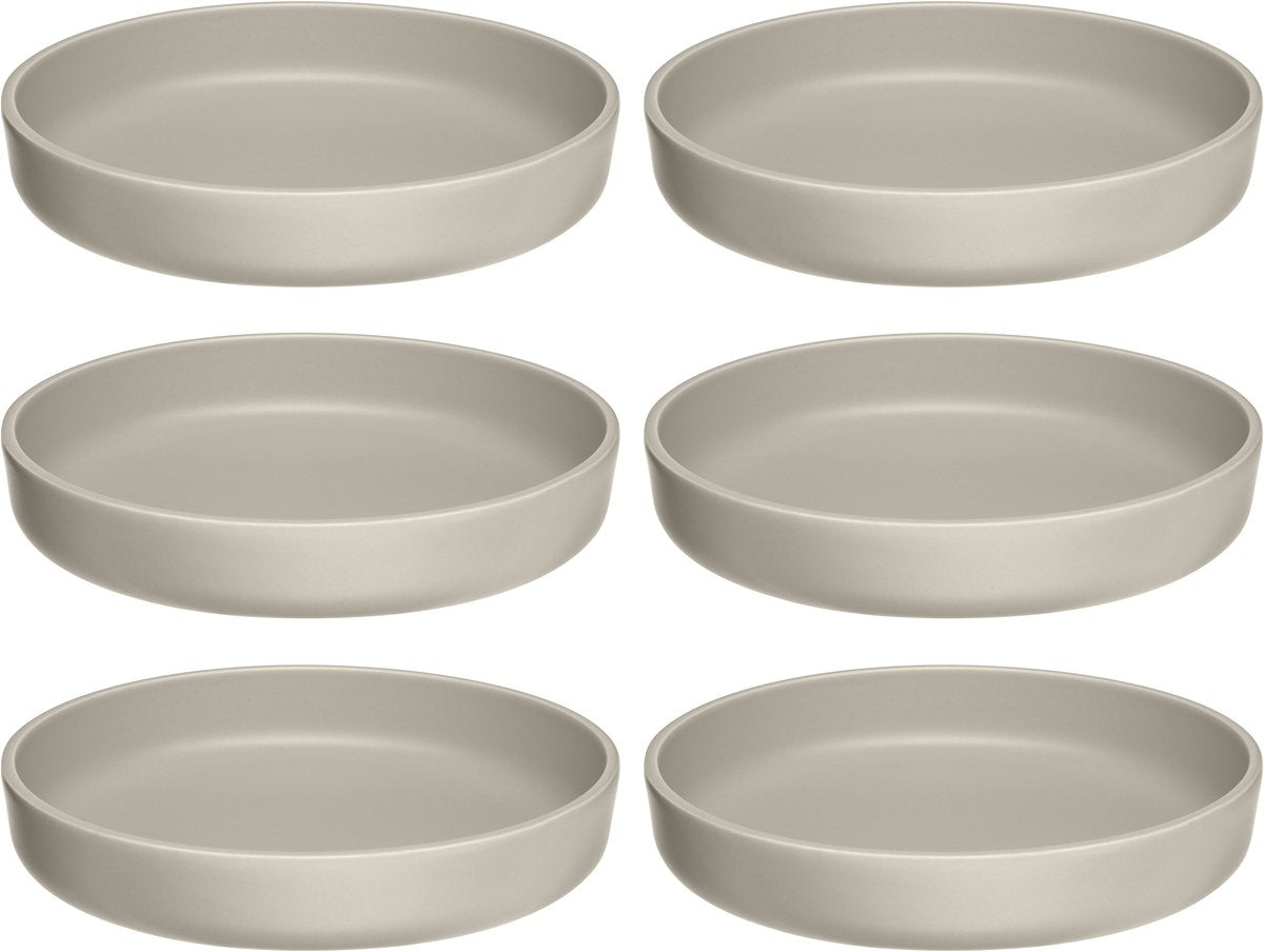 Leonardo roma plate deep 20cm beige - set 6-0