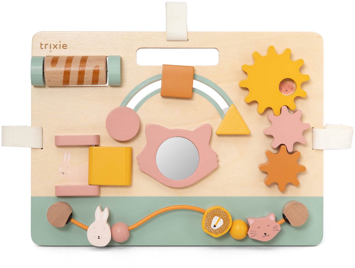 Trixie houten activiteitenpaneel – mrs. cat – 6m+ – fsc hout - leuk als kraamcadeau-0