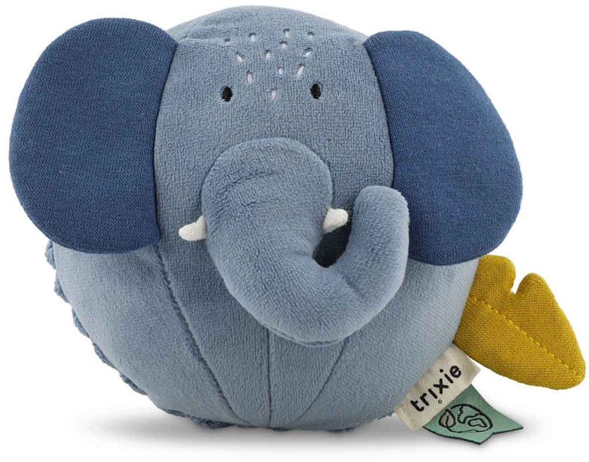 Trixie sound ball mrs. elephant - toys for baby - first toys - maternity gift - blue-0