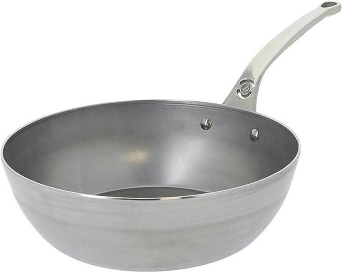 Debuyer de buyer mineral b pro frying pan 28 cm – sheet steel – pfas-free – stainless steel handle – induction suitable – made in France-0
