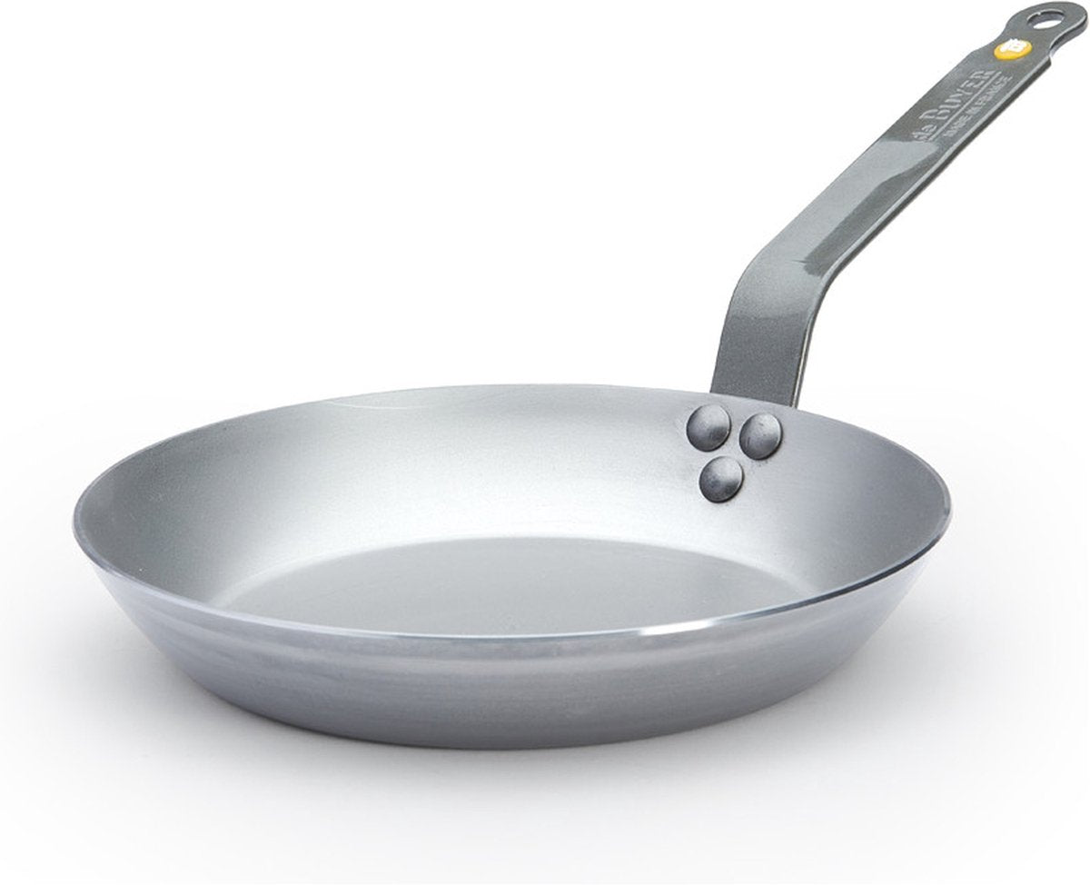 Debuyer de buyer mineral b frying pan 24 cm – sheet steel – pfas-free – natural non-stick effect – made in France-0
