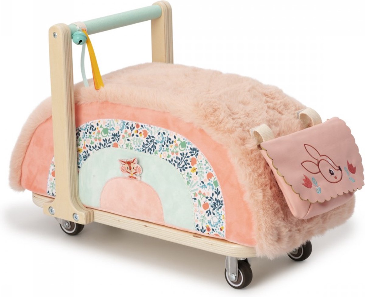 Lilliputiens - Stella the deer walker - you can store all your belongings in the removable bag - if your child becomes too big for the walker, the seat can be removed and serve as a seat - suitable from 1 year-0