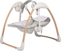 Bo Jungle - schommelstoel - swing baby - tot max. 9 kg - inclusief speelboog - verstelbaar - zachte stof - muziek vibratie functies en natuurgeluiden - timerfunctie - netstroom kabel of batterijen - plooibaar - portable swing dolphy pure white --0