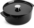 Kitchenaid frying pan 26cm - enameled cast iron - onyx black - round-0