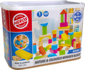 Heros wooden blocks natural and colored – blocks – 60 building blocks – large set – FSC wood – made in Germany – creative building – from 1 year-0