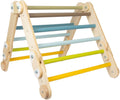 Small foot - wooden climbing frame 2in1 triangle and adventure wall rack-0