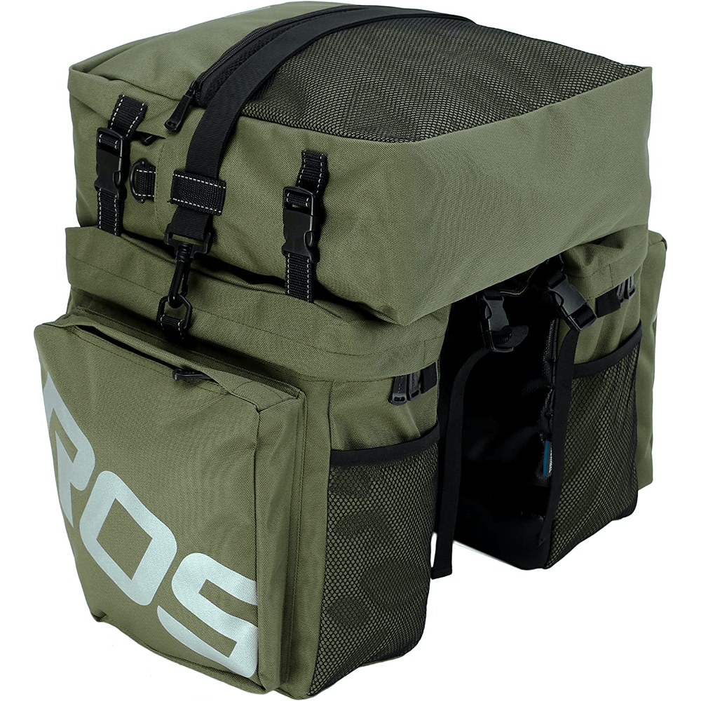 3-in-1 Bicycle Rear Capacity Rack Pannier Bag-0