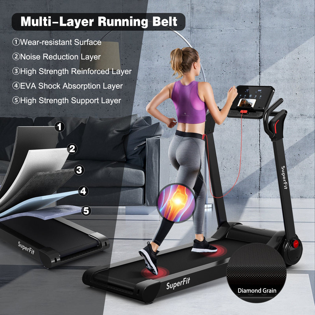 NNETM Folding Electric Treadmill 2.25HP - Black