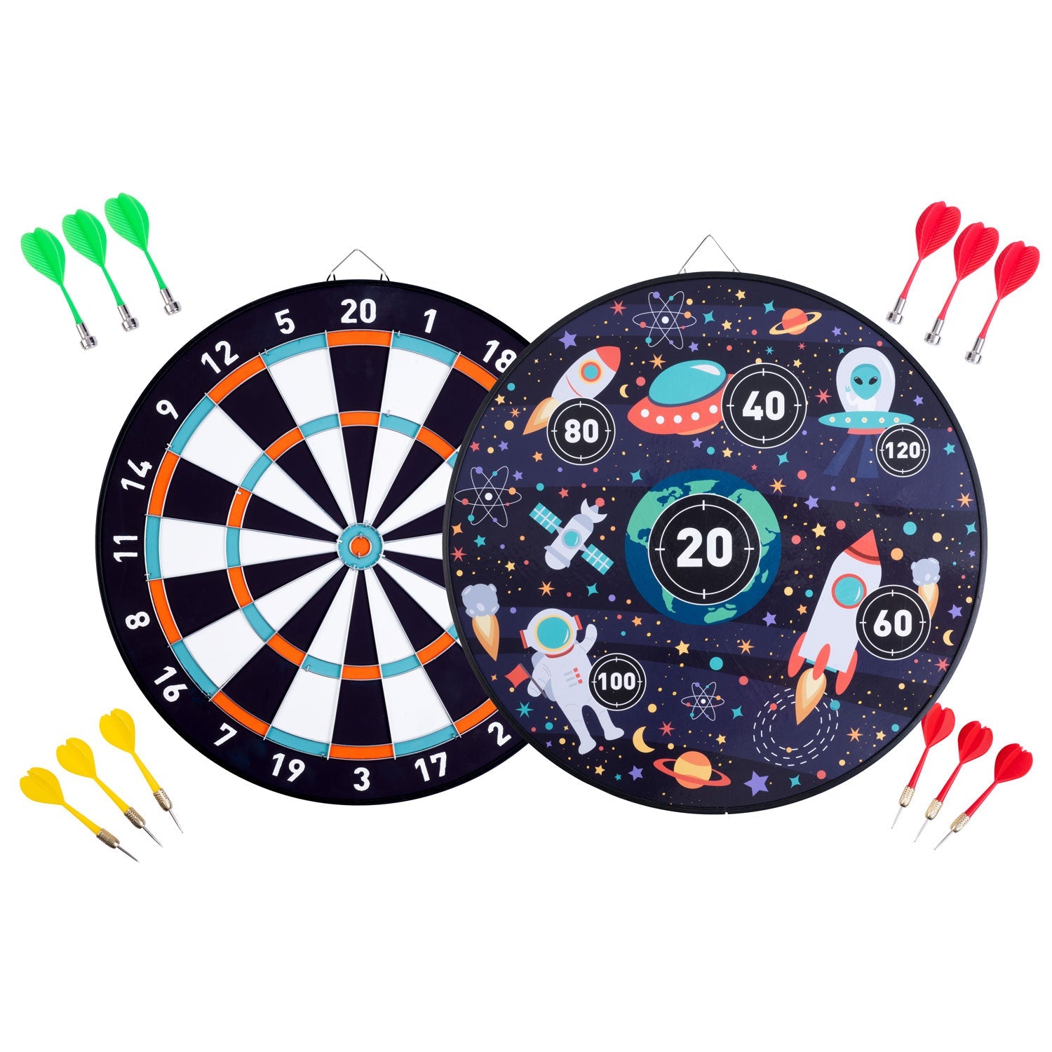 Engelhart Magnetic Dartboard Double-Sided - Space-0