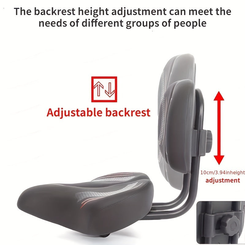 Three-Wheeled Electric Bike Saddle with Backrest-1