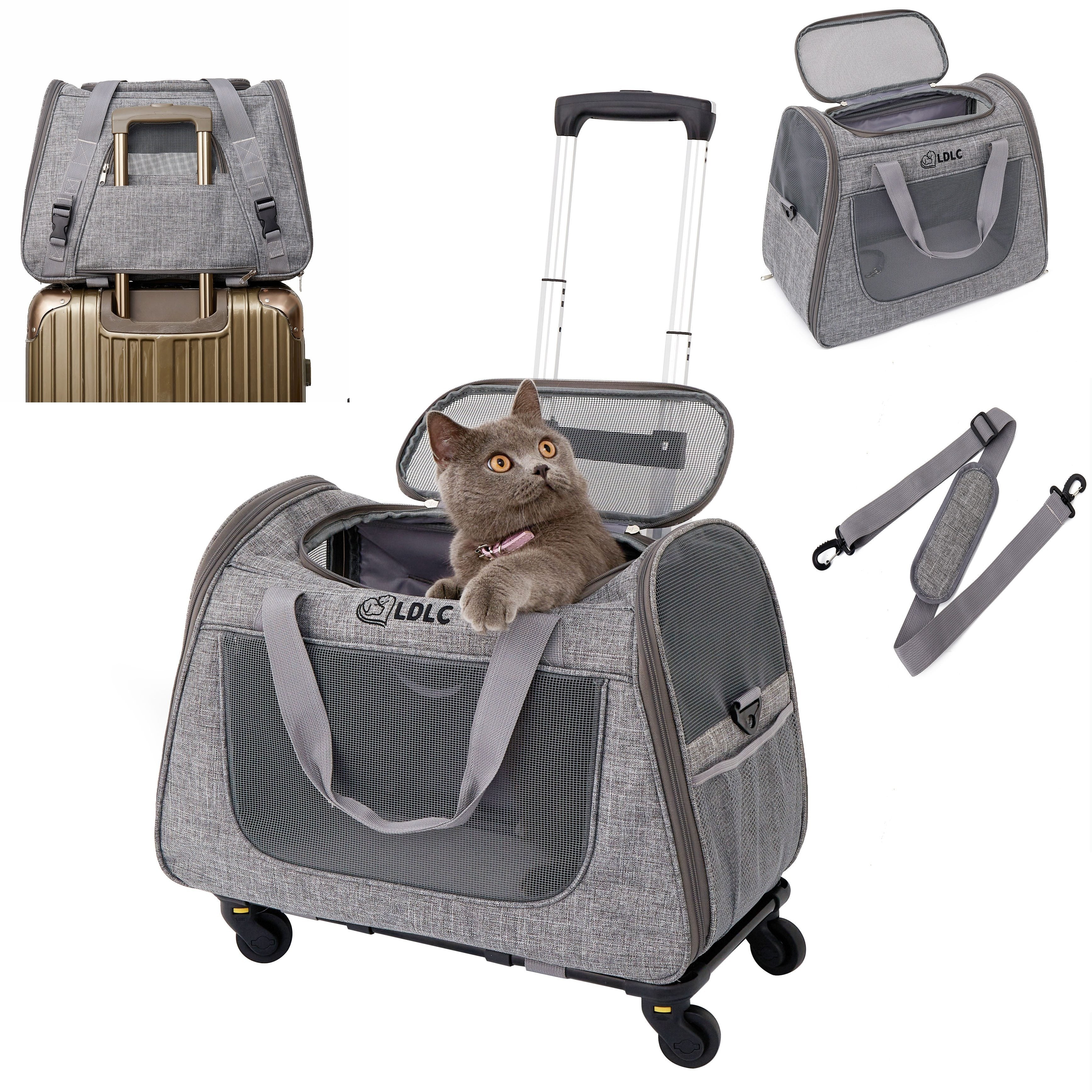 NNETM Pet Rolling Carrier with Detachable Wheels-1