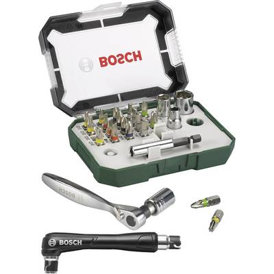 Bosch Accessories Promoline 2607017392 Bit készlet 27 részes Egyeneshornyú, Kereszthornyú Pozidriv, Kereszthornyú Phillips, Belső hatlap, TORX Racsniv-0