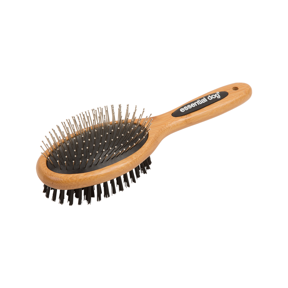 Natural Bamboo Two-Sided Brush: Dogs & Cats
