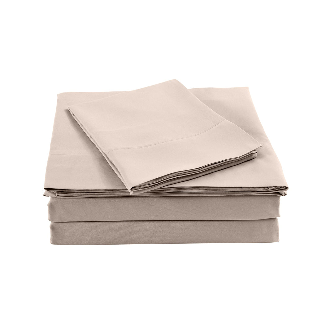 Royal Comfort Blended Bamboo Sheet Set Warm Grey - Double-0