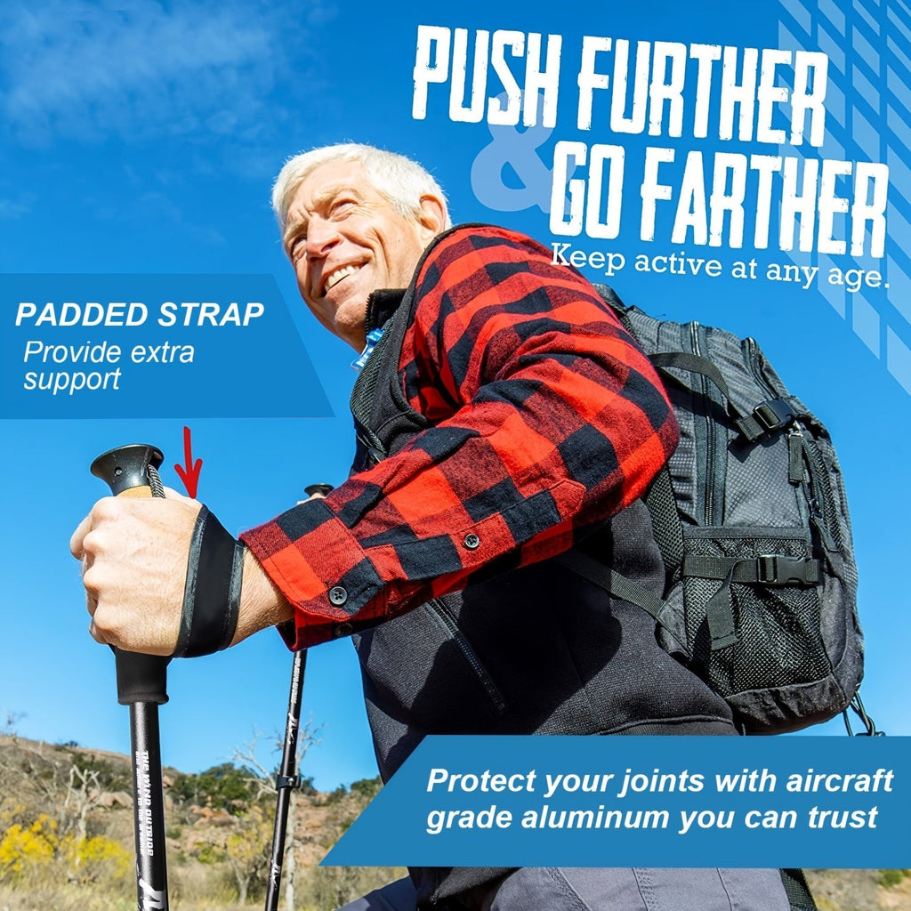 Aluminum Telescopic Trekking Poles Set for Outdoor Adventures