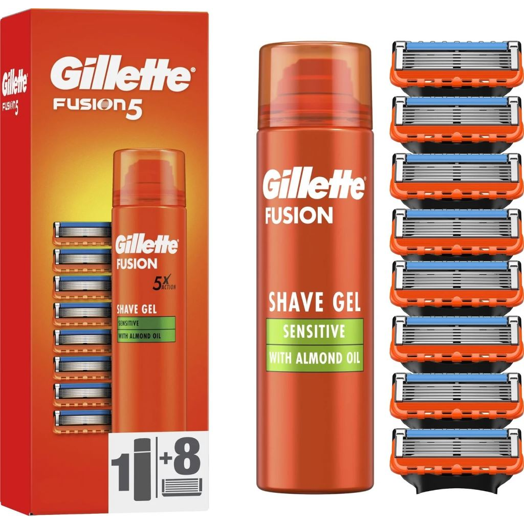 Gillette Fusion5 borotvabetét 8db + borotvagél (7702018610389)-0