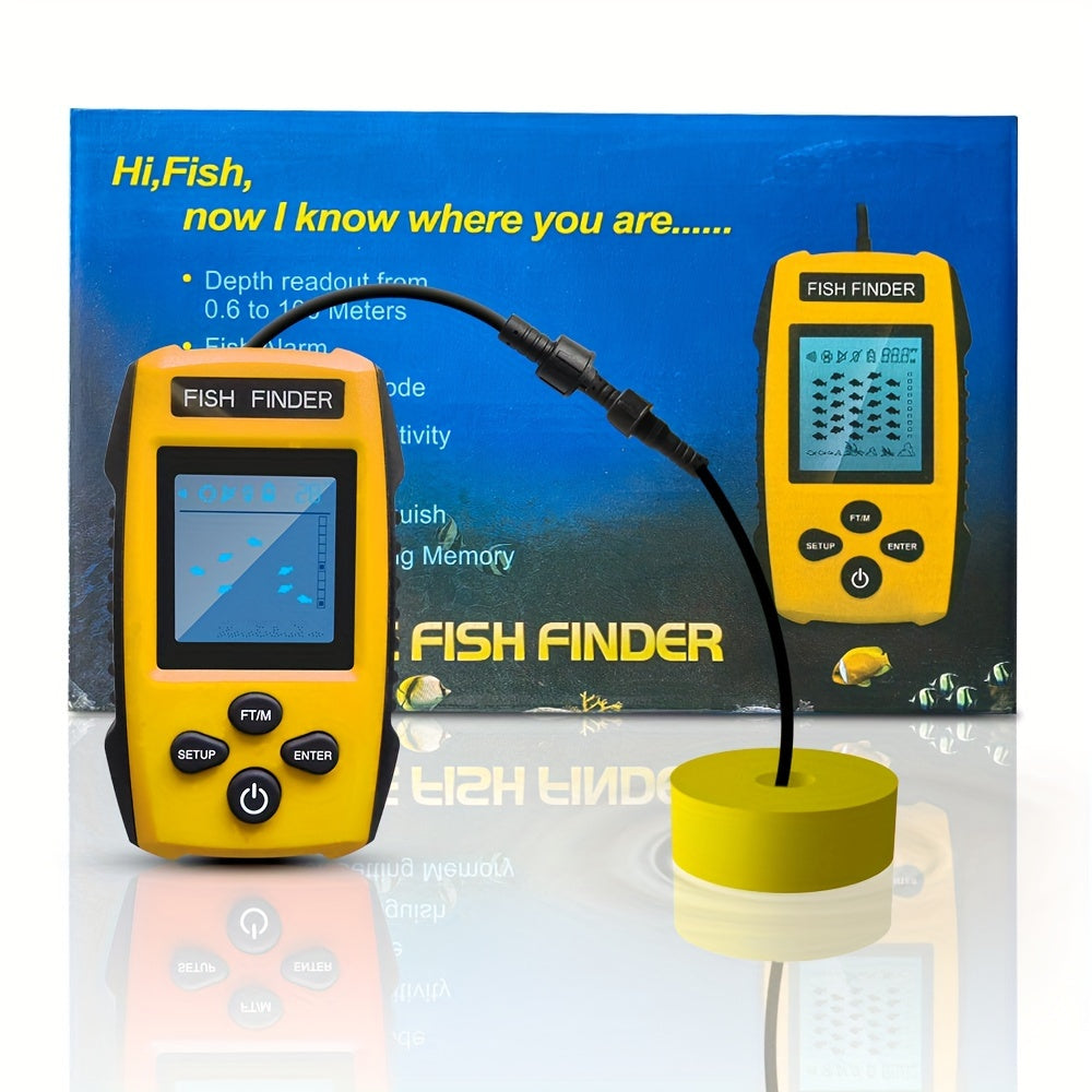 NNETM Wired Portable Sonar Fish Finder with Depth Alarm