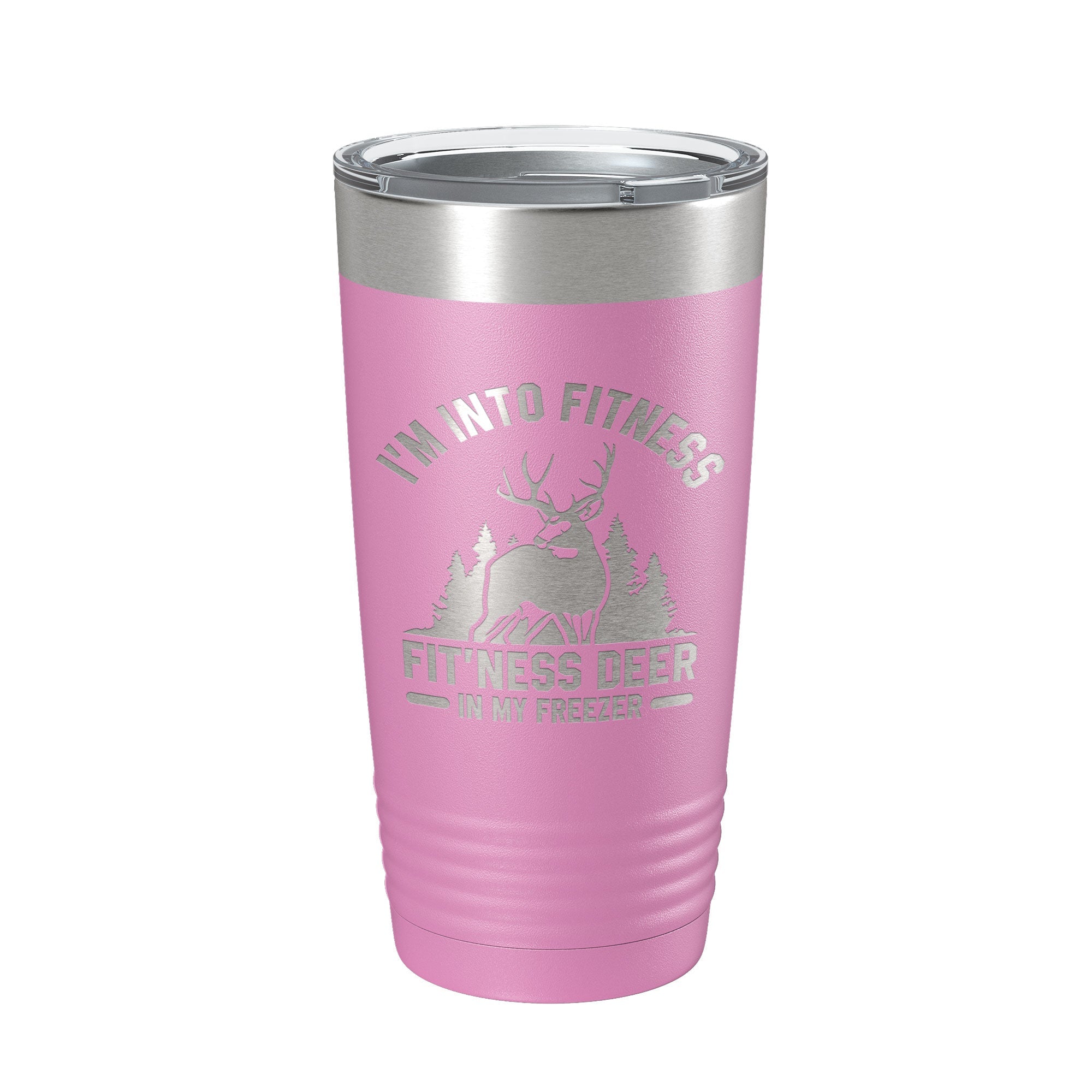 Deer Hunter Funny Tumbler Travel Mug I'm Into Fitness Fitting This Deer In My Freezer Insulated Laser Engraved Hunting Gift Coffee Cup 20 oz-14