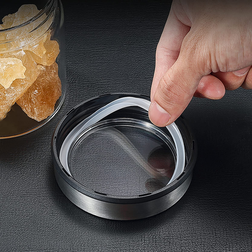 Glass Storage Jar – 1300ml with Clear Stainless Lid