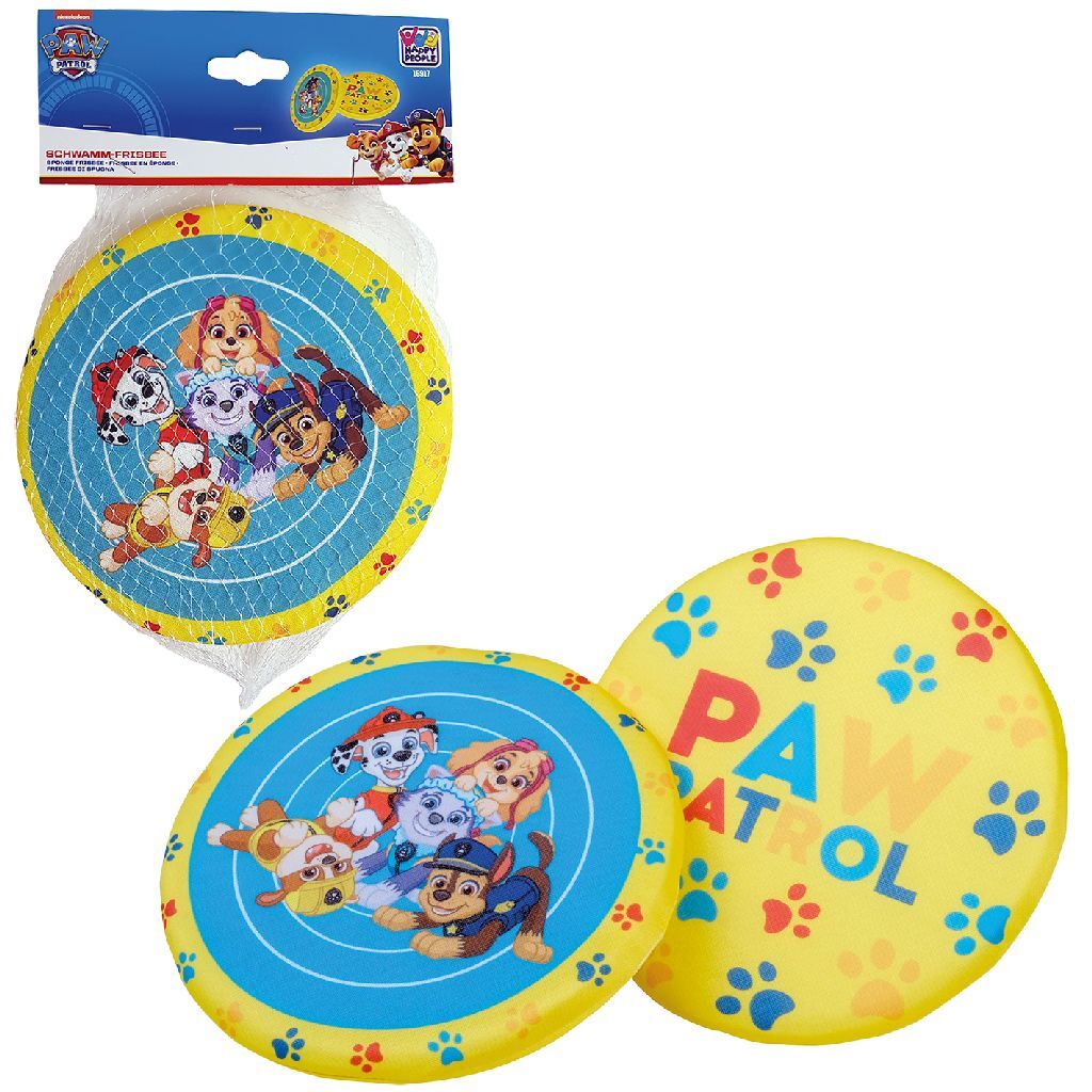 Paw patrol sponge frisbee 19 cm yellow blue-0