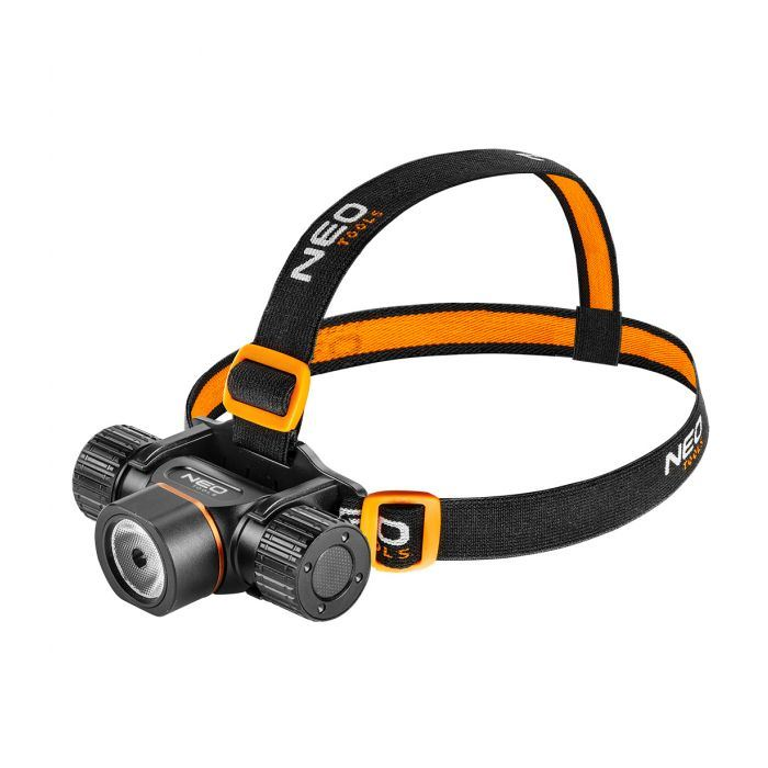 Neo Tools 99-029 Fejlámpa+zseblámpa 2az1-ben tölthető USB 2000lm CREE XHP50.2 LED 20W-0