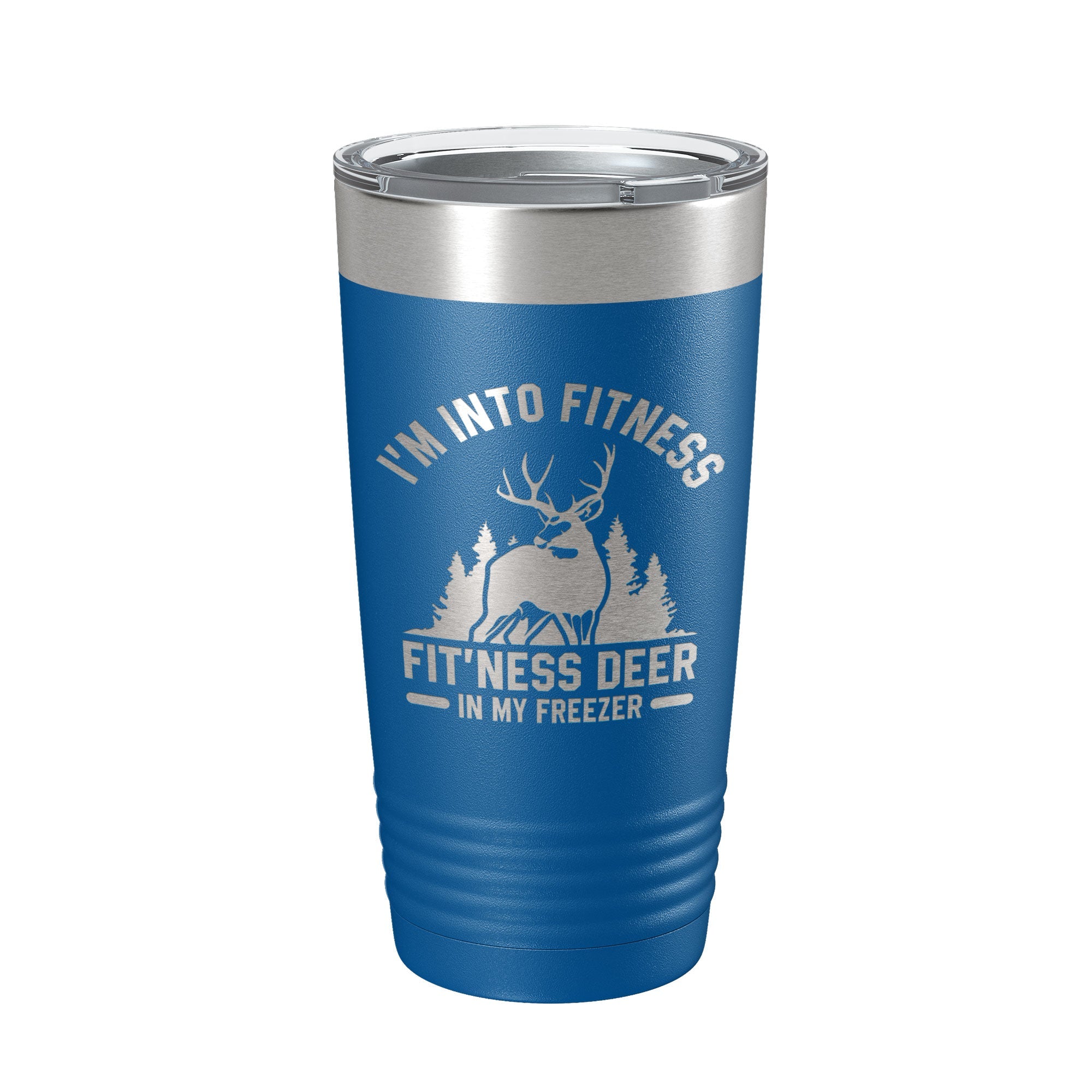 Deer Hunter Funny Tumbler Travel Mug I'm Into Fitness Fitting This Deer In My Freezer Insulated Laser Engraved Hunting Gift Coffee Cup 20 oz-6