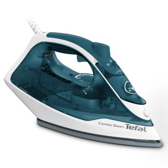 Tefal FV2839E0 vasaló Száraz és gőzölős vasaló Kerámia talp 2400 W Kék, Fehér-0