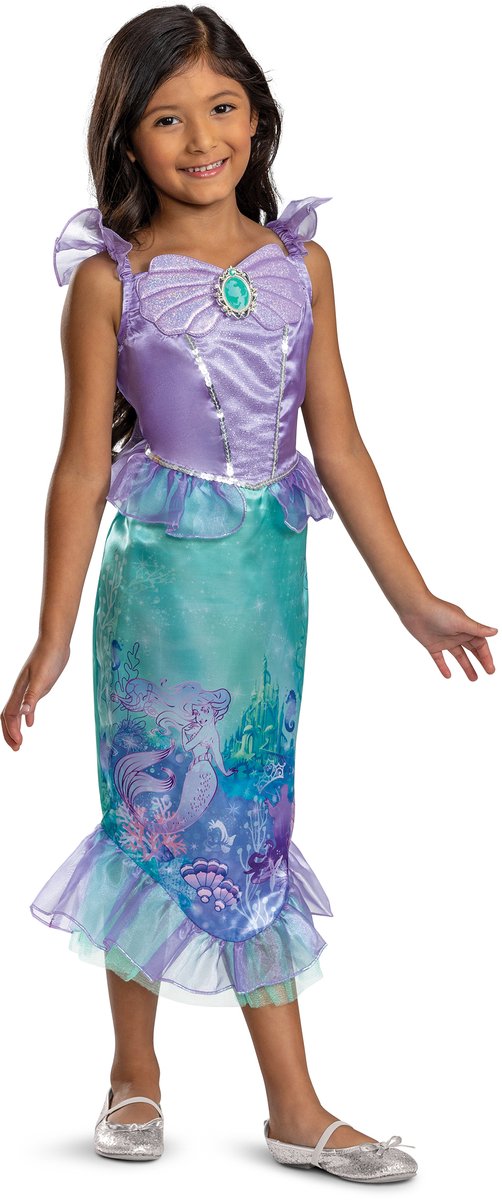 Disguise disney princess ariele storybook classic children's costume m (7-8 years)-0