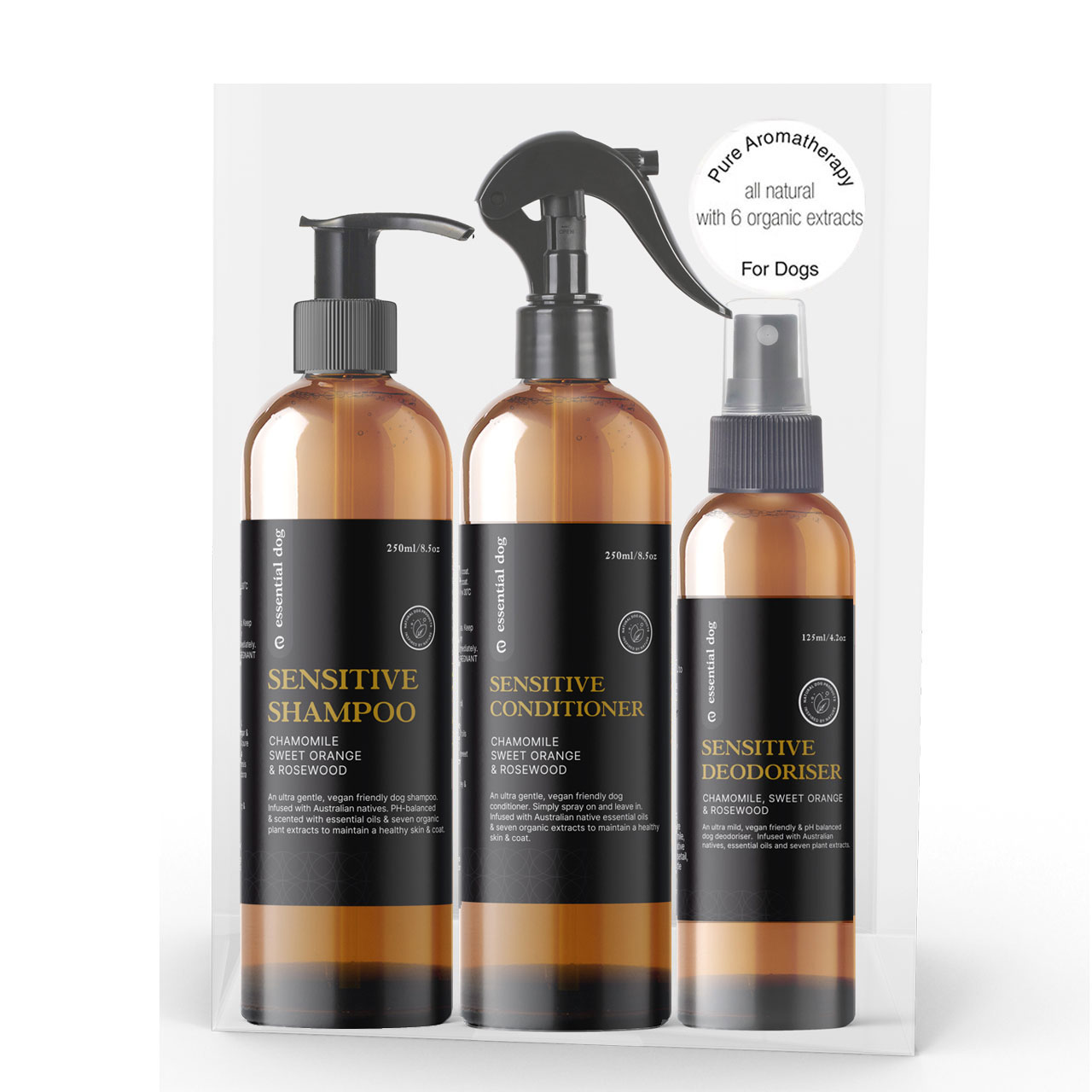 Sensitiver Hunde-Deodorant: Kamille, Süße Orange & Palisander