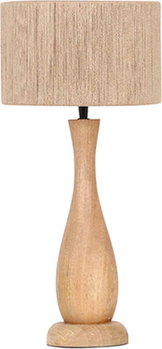 Trio toba - table lamp - natural - excl. 1x e27 4 w - cord switch-0