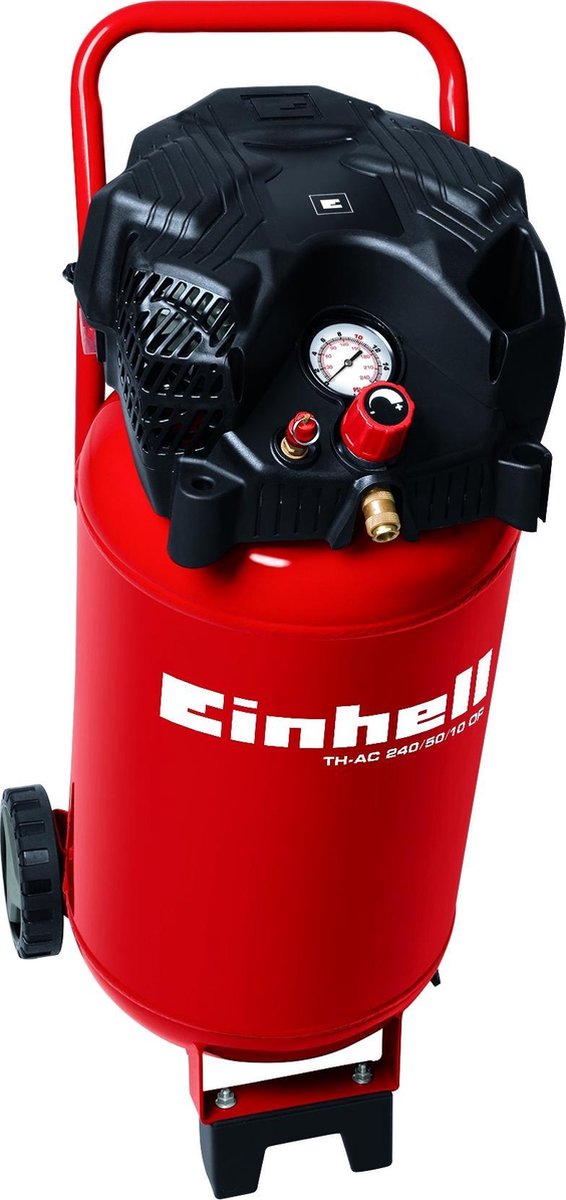 Einhell elektrische compressor tc-ac 240/50/10 of - 1500 w - 10 bar - 50 l tank - aanzuigcapaciteit: 240 l/min - olievrij-0