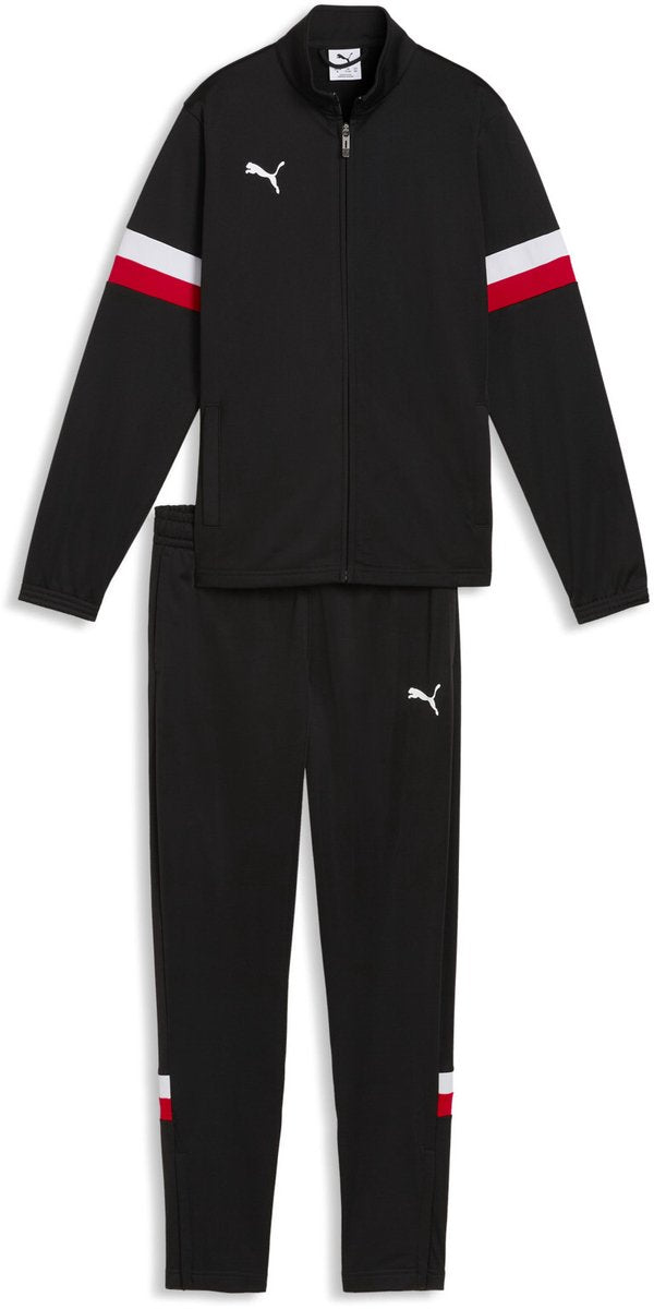 PUMA individualrise tracksuit jr unisex trainingspak - black- white- red-0