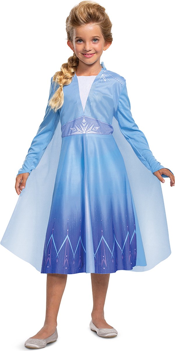 Disguise Disney – Die Eiskönigin 2, Elsa Reise Basic Plus, Größe XS (3-4 Jahre), Mädchen