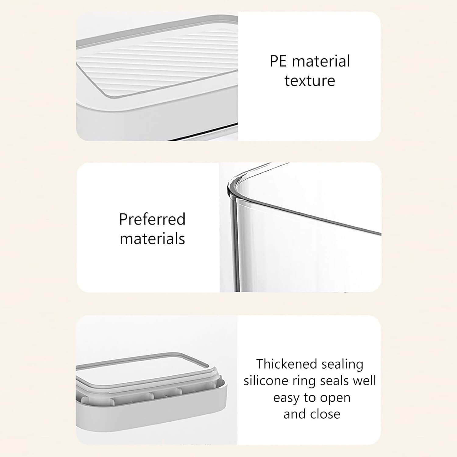 Elegant White Airtight Container – 600ML